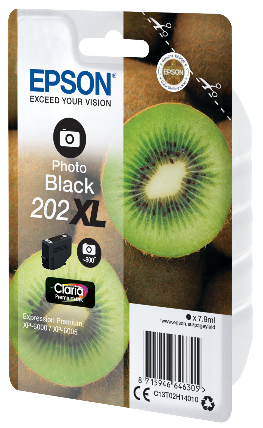 EPSON Tintenpatrone 202XL ph.schwarz T02H140 XP-6000/6005 800 Seiten