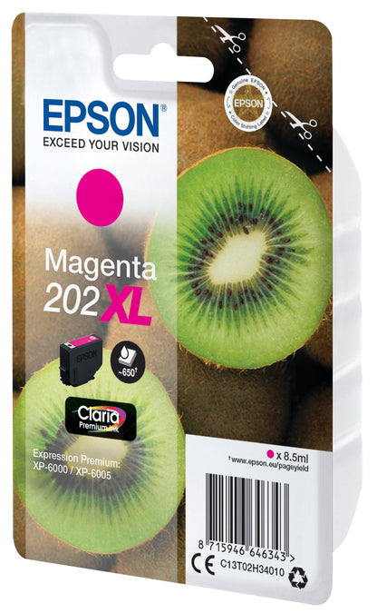 EPSON Tintenpatrone 202XL magenta T02H340 XP-6000/6005 650 Seiten