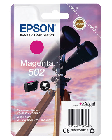 EPSON Tintenpatrone 502 magenta T02V340 WF-2860/XP-5100 160 Seiten