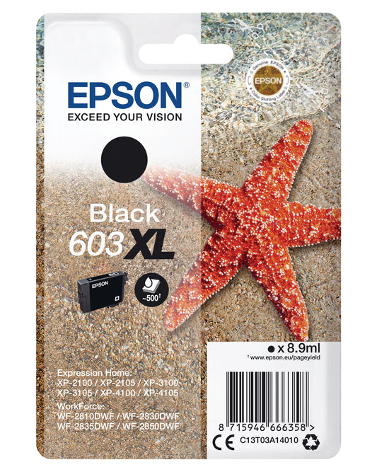 EPSON Tintenpatrone 603XL schwarz T03A14010 XP-2100 500 Seiten