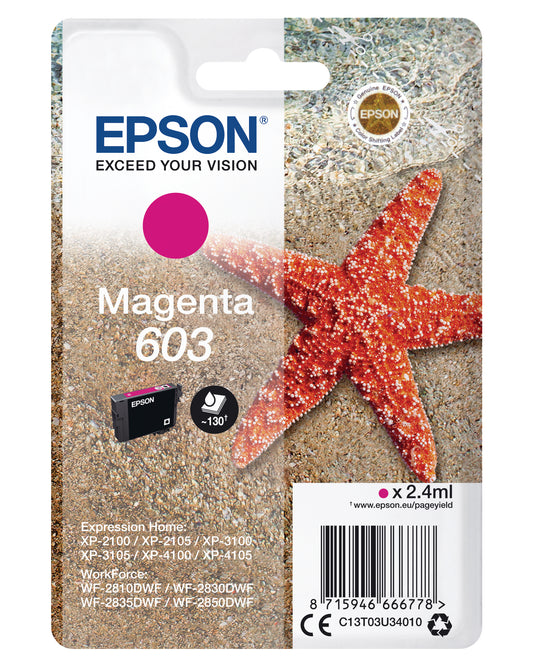 EPSON Tintenpatrone 603 magenta T03U34010 XP-2100 130 Seiten