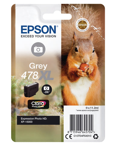 EPSON Tintenpatrone 478XL grau T04F640 XP-15000 200 Photos