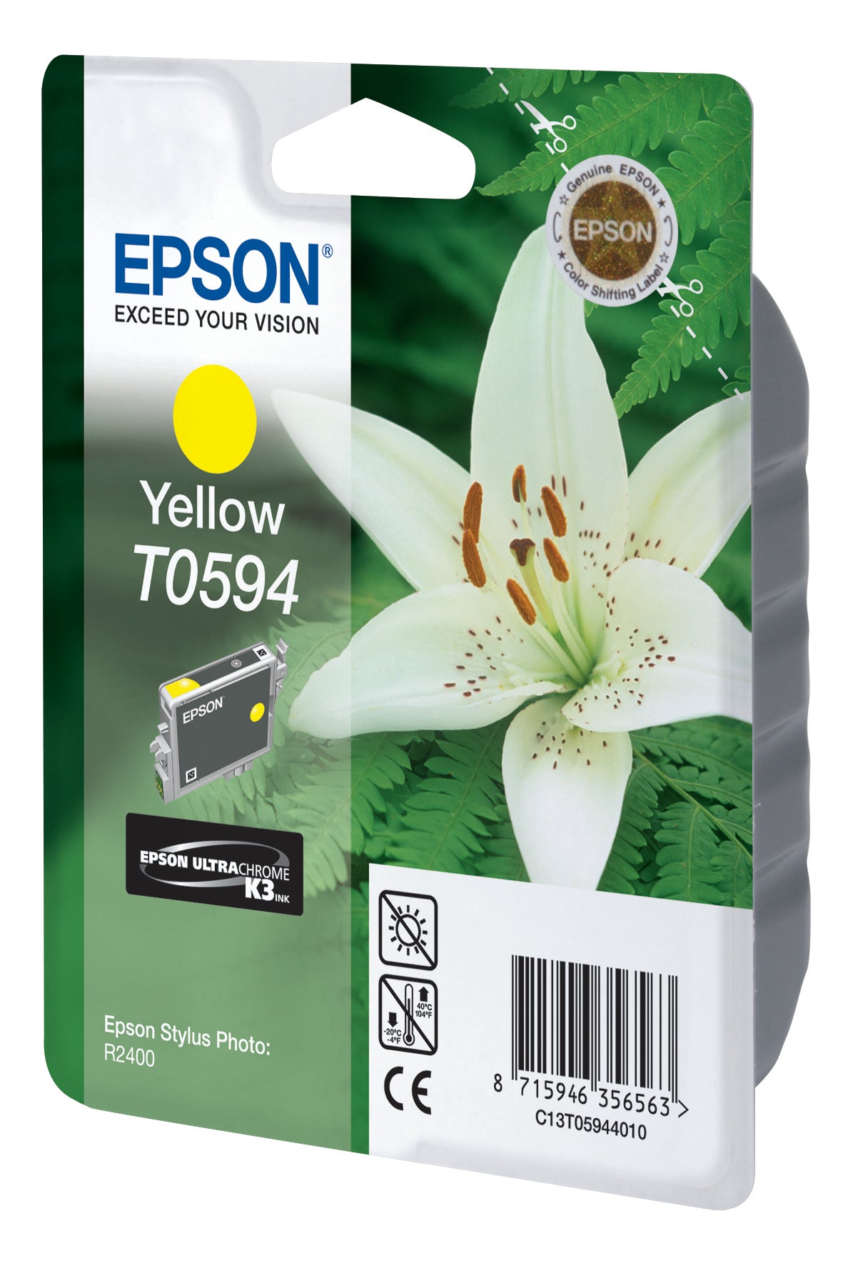 EPSON Tintenpatrone K3 yellow T059440 Stylus Photo R2400 520 Seiten