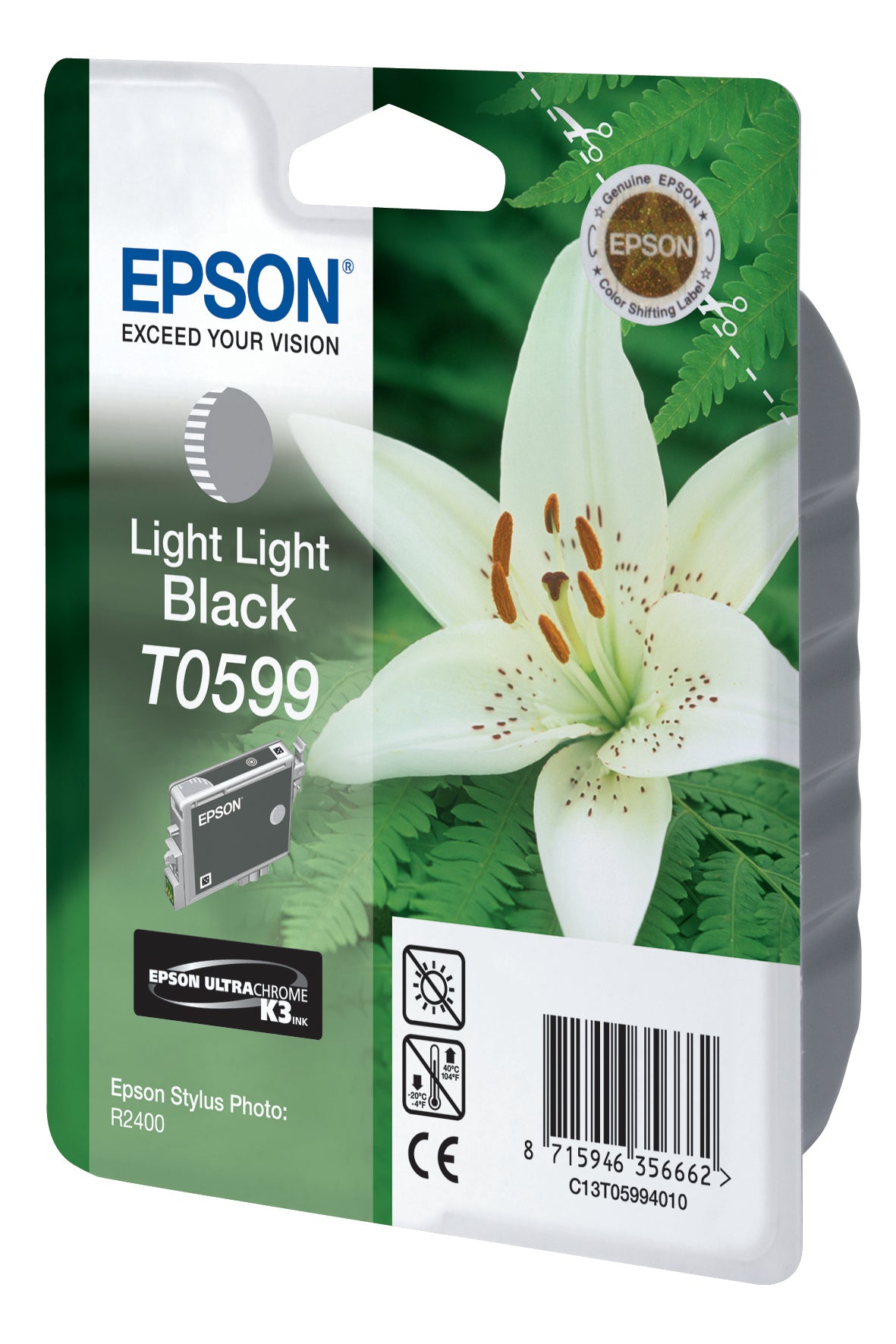 EPSON Tintenpa. K3 light light black T059940 Stylus Photo R2400 520 Seiten