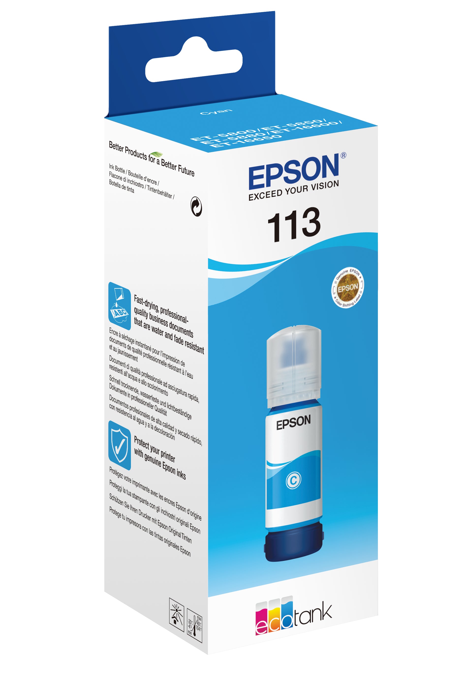 EPSON Tintenbehälter 113 cyan T06B240 EcoTank ET-5800 6000 Seiten