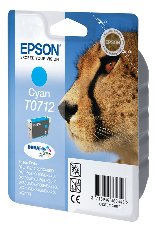 EPSON Tintenpatrone cyan T071240 Stylus DX4000 485 Seiten