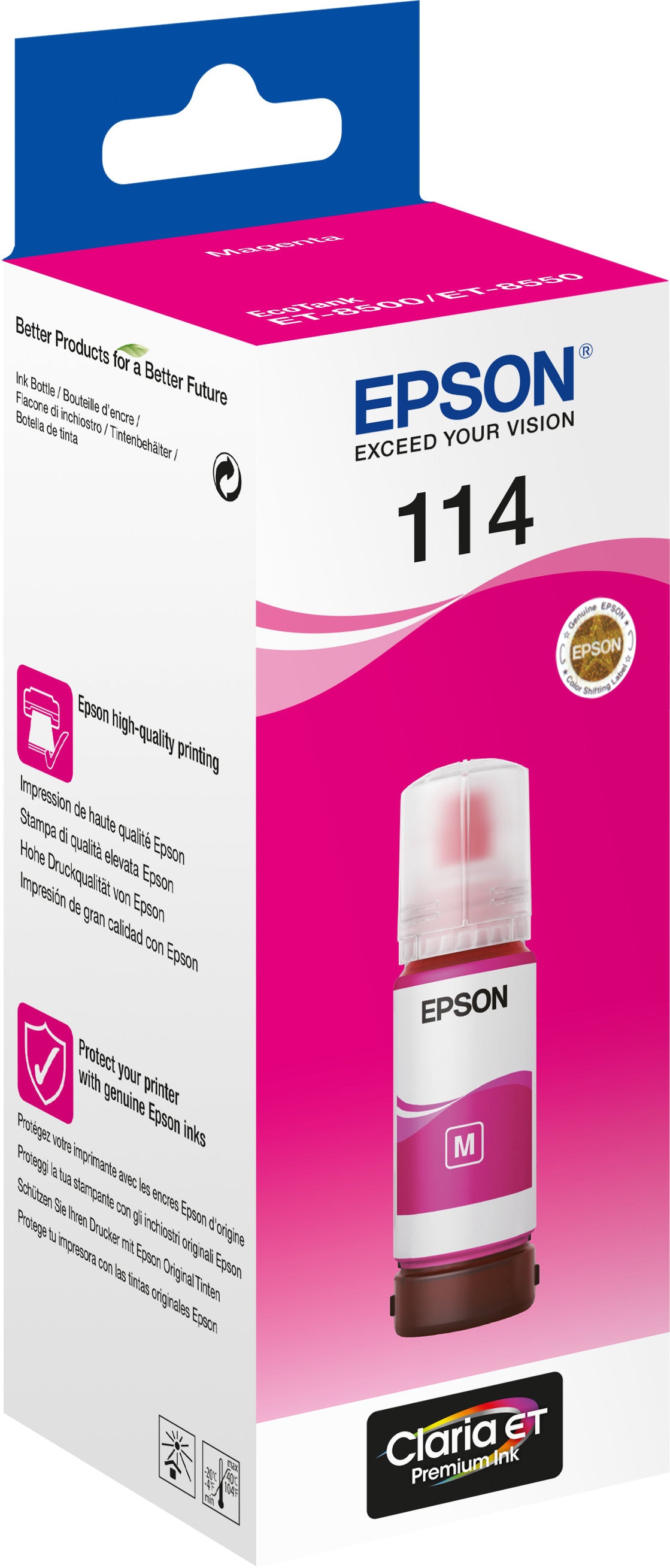 EPSON Tintenbehälter 114 magenta T07B340 EcoTank ET-8500 6200 Seiten