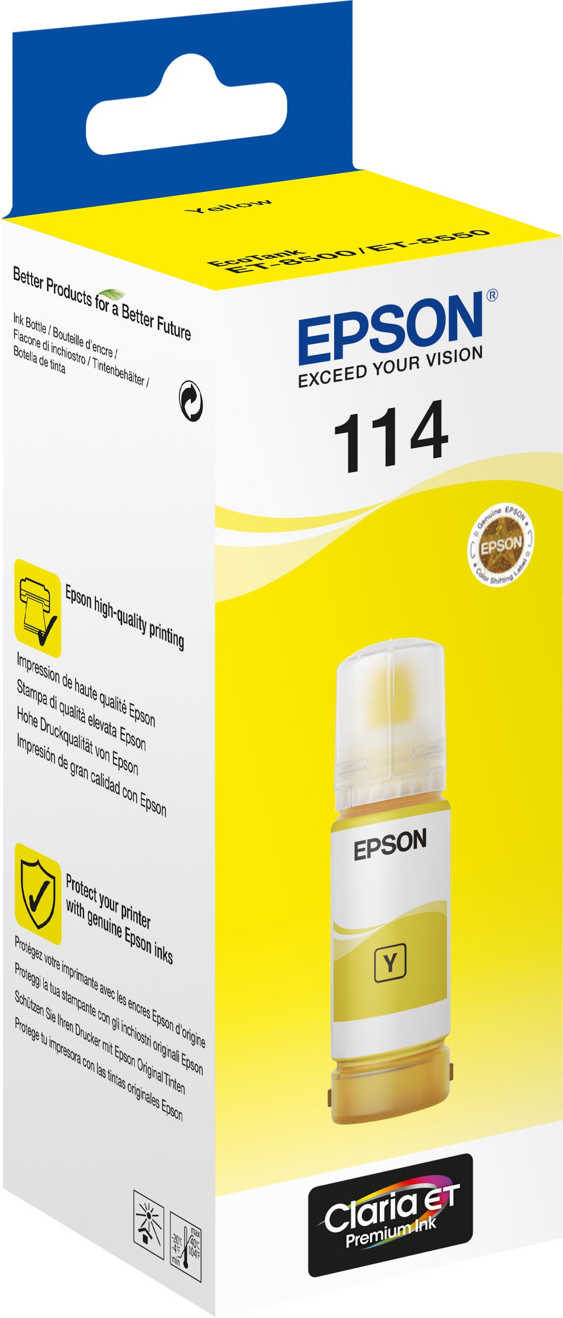 EPSON Tintenbehälter 114 yellow T07B440 EcoTank ET-8500 6200 Seiten