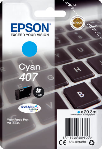 EPSON Tintenpatrone L cyan T07U240 WF-4745 1900 Seiten