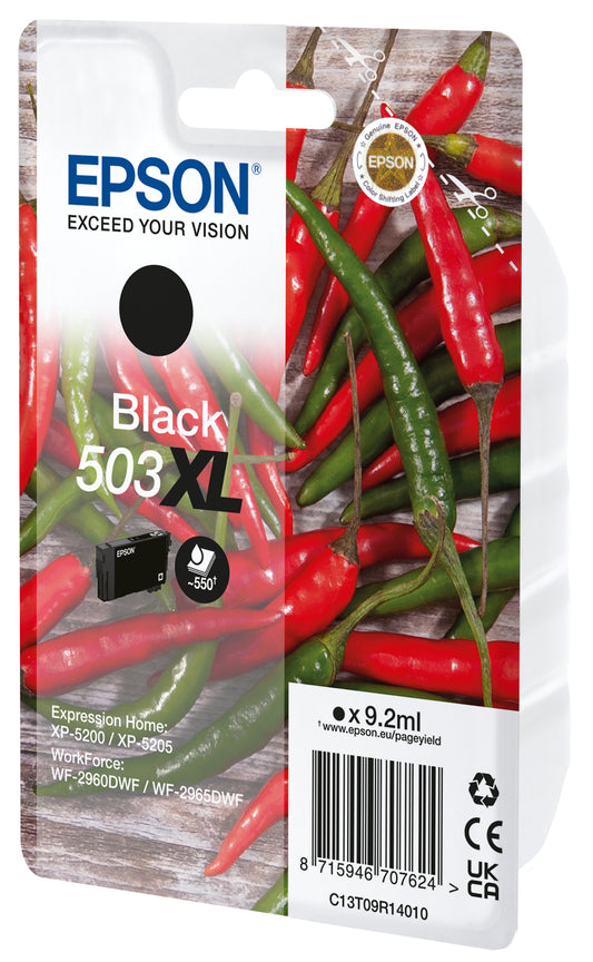 EPSON Tintenpatrone 503XL schwarz T09R14010 WF-2960/65 550 Seiten