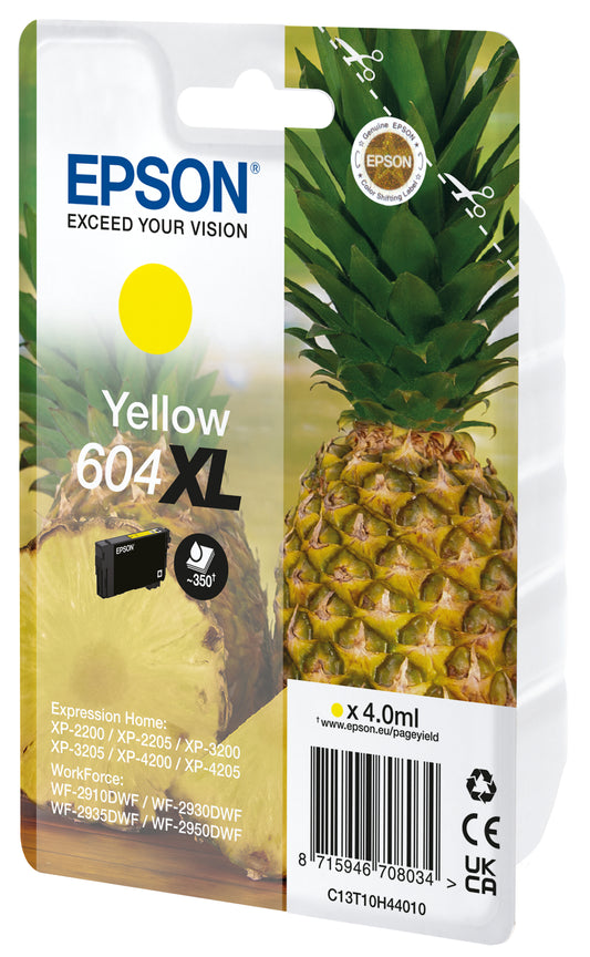 EPSON Tintenpatrone 604XL yellow T10H44010 WF-2910/30/50 350 Seiten