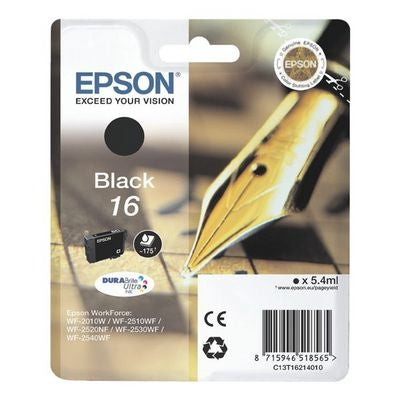 EPSON Tintenpatrone schwarz T162140 WF 2010/2540 175 Seiten