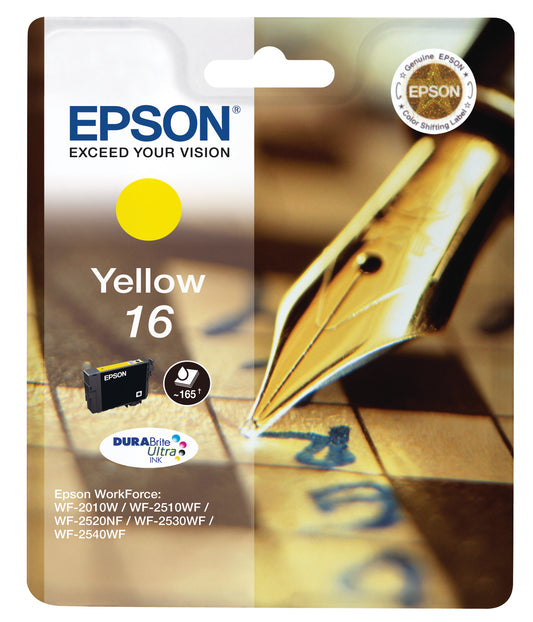 EPSON Tintenpatrone yellow T162440 WF 2010/2540 165 Seiten