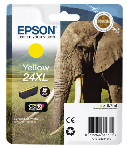 EPSON Tintenpatrone 24XL yellow T243440 XP 750/850 500 Seiten