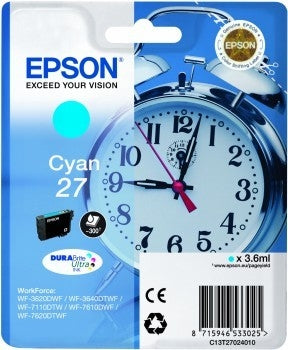 EPSON Tintenpatrone cyan T270240 WF 3620/7620 300 Seiten