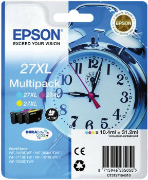 EPSON Multipack Tinte XL CMY T271540 WF 3620/7620 1100 Seiten