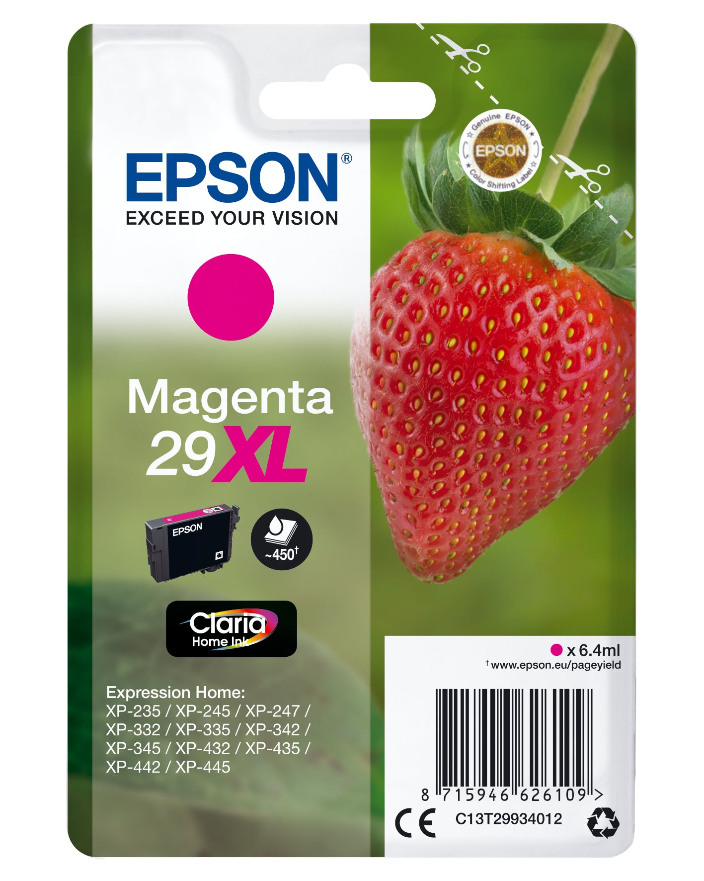 EPSON Tintenpatrone XL magenta T299340 XP-235/335/435 450 Seiten