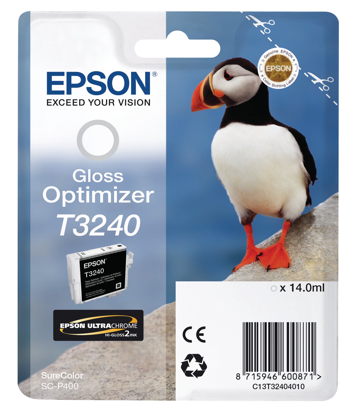 EPSON Tintenpatrone gloss optimizer T324040 SureColor SC-P400 14ml