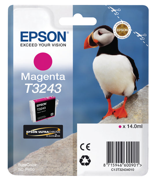 EPSON Tintenpatrone magenta T324340 SureColor SC-P400 14ml