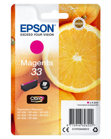 EPSON Tintenpatrone magenta T334340 XP-530/630/830 300 Seiten