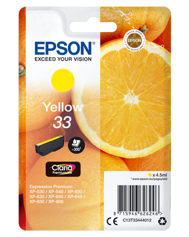 EPSON Tintenpatrone yellow T334440 XP-530/630/830 300 Seiten