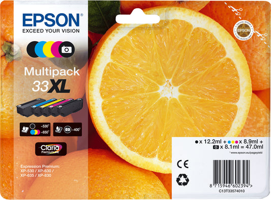 EPSON Multipack Tinte XL CMYBK/PhBK T335740 XP-530/630/830 5-color