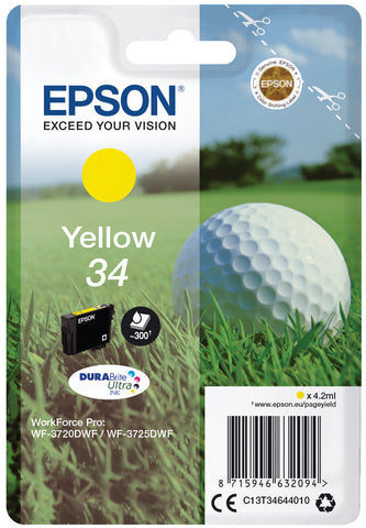 EPSON Tintenpatrone yellow T346440 WF-3720/3725DWF 300 Seiten