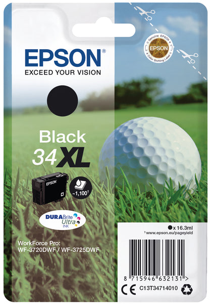 EPSON Tintenpatrone XL schwarz T347140 WF-3720/3725DWF 1100 Seiten