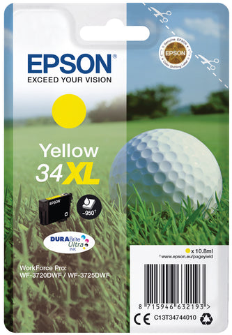 EPSON Tintenpatrone XL yellow T347440 WF-3720/3725DWF 950 Seiten