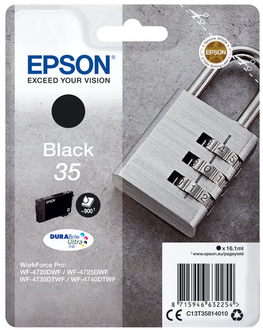 EPSON Tintenpatrone schwarz T358140 WF-4720/4725DWF 900 Seiten