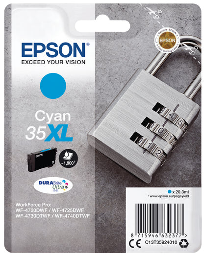 EPSON Tintenpatrone XL cyan T359240 WF-4720/4725DWF 1900 Seiten