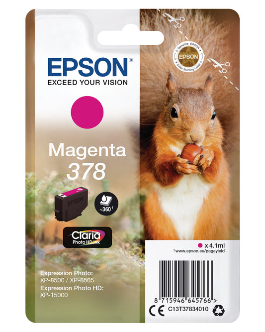 EPSON Tintenpatrone 378 magenta T378340 XP-8500/8505/15000 360 Seiten