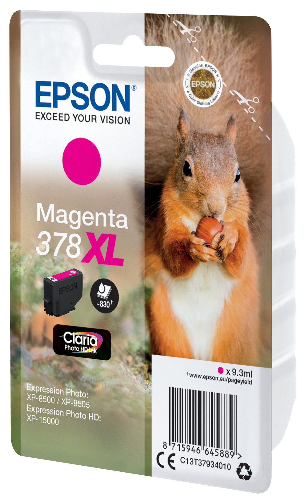 EPSON Tintenpatrone 378XL magenta T379340 XP-8500/8505/15000 830 Seiten