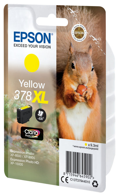 EPSON Tintenpatrone 378XL yellow T379440 XP-8500/8505/15000 830 Seiten