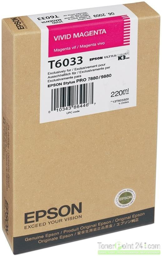 EPSON Tintenpatrone vivid magenta T603300 Stylus Pro 7880/9880 220ml