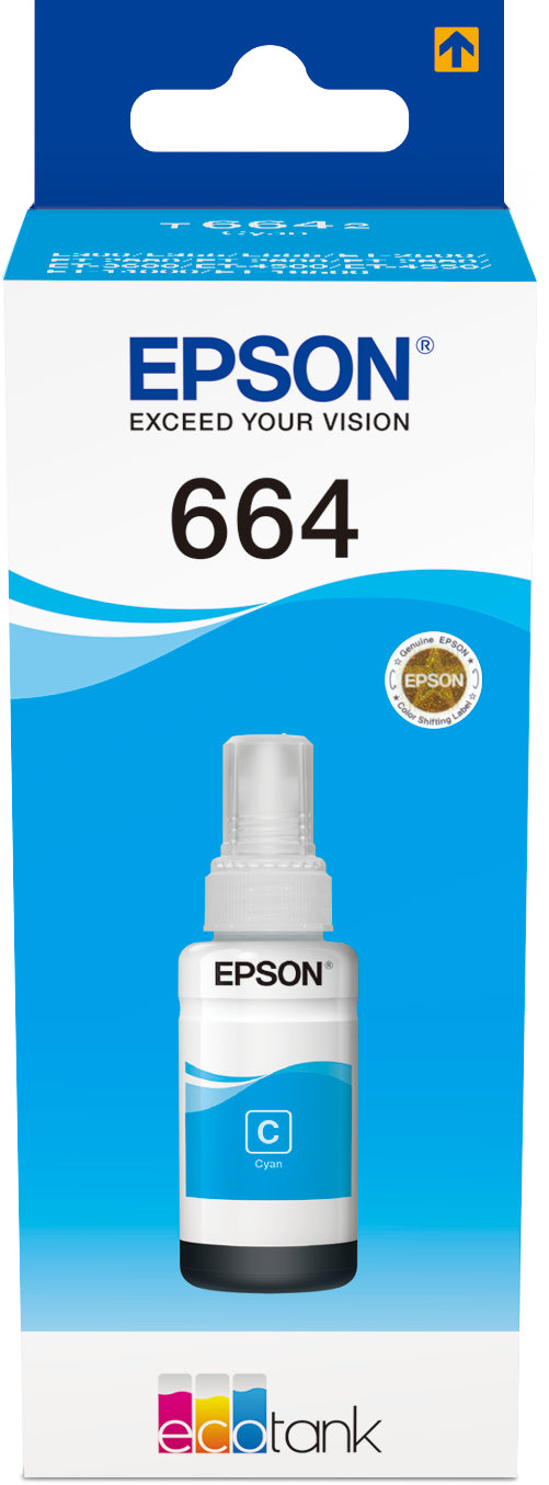 EPSON Tintenbehälter 664 cyan T664240 EcoTank L355/L555 6500 Seiten