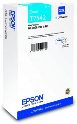 EPSON Tintenpatrone XXL cyan T75424N WF 8090/8590 7000 Seiten