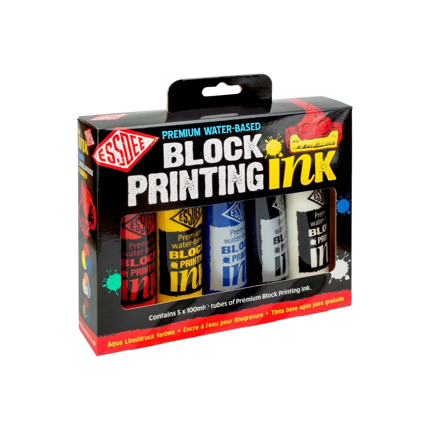 ESSDEE PREMIUM LINOL-DRUCKFARBEN SET 5 PIRMAR-FARBTONE 100ML