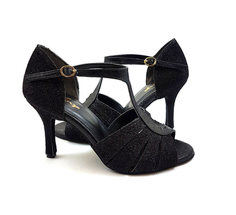 Glow Twinkle Tanzschuhe in Schwarz Glitter
