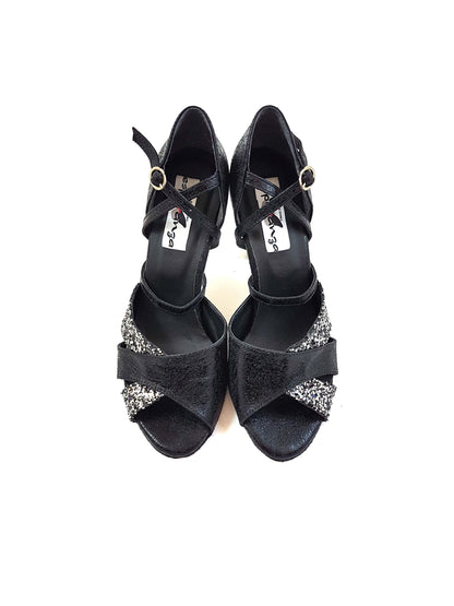 ESP16 chaussures de danse en noir argent