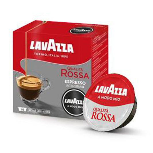 Espresso kvalitet rød (16) Lavazza på min måde (kapsler)