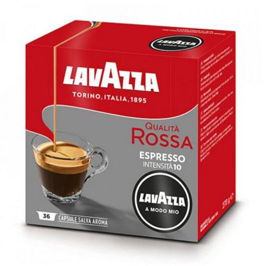 Espresso Kvalitet Rød (36) Lavazza A Modo Mio (Kapsler)