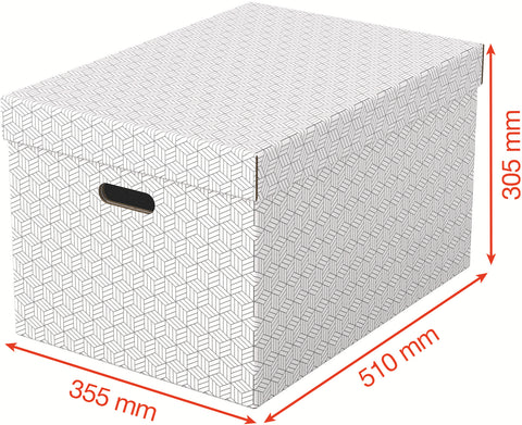 ESSELTE Aufbewahrungsboxen Home L 628286 510x355x305mm, weiss 3 Stk