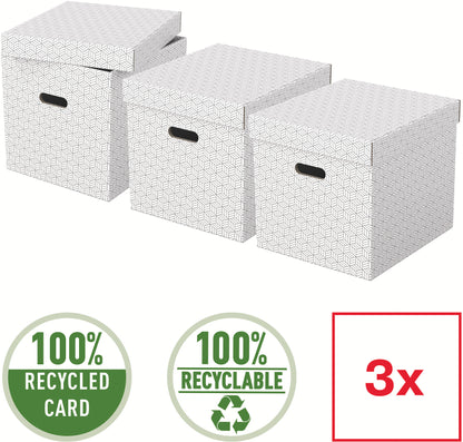 ESSELTE Aufbewahrungsboxen Home Cube 628288 365x320x315mm, weiss 3 Stk