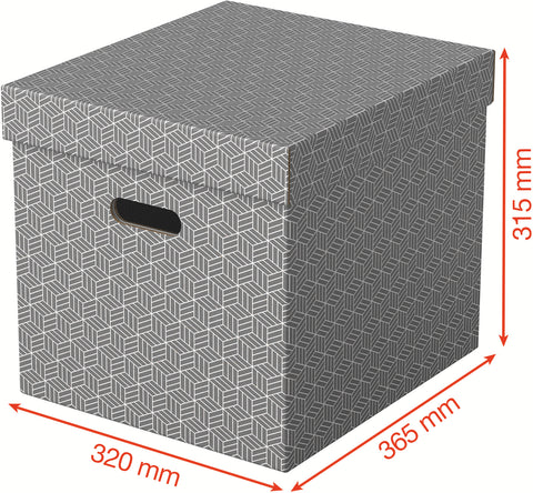 ESSELTE Aufbewahrungsboxen Home Cube 628289 365x320x315mm, grau 3 Stk