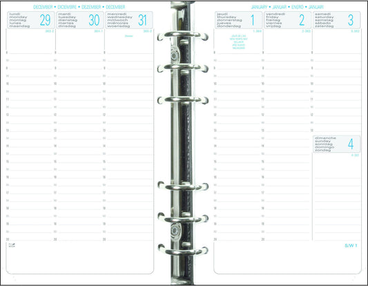 EXACOMPTA Ersatzinhalt Exatime 17 2025 18272E 1W/2S 10.5x17.2cm