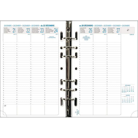 EXACOMPTA Ersatzinhalt Exatime 21 2026 28272E 1W/2S 14.2x21 cm