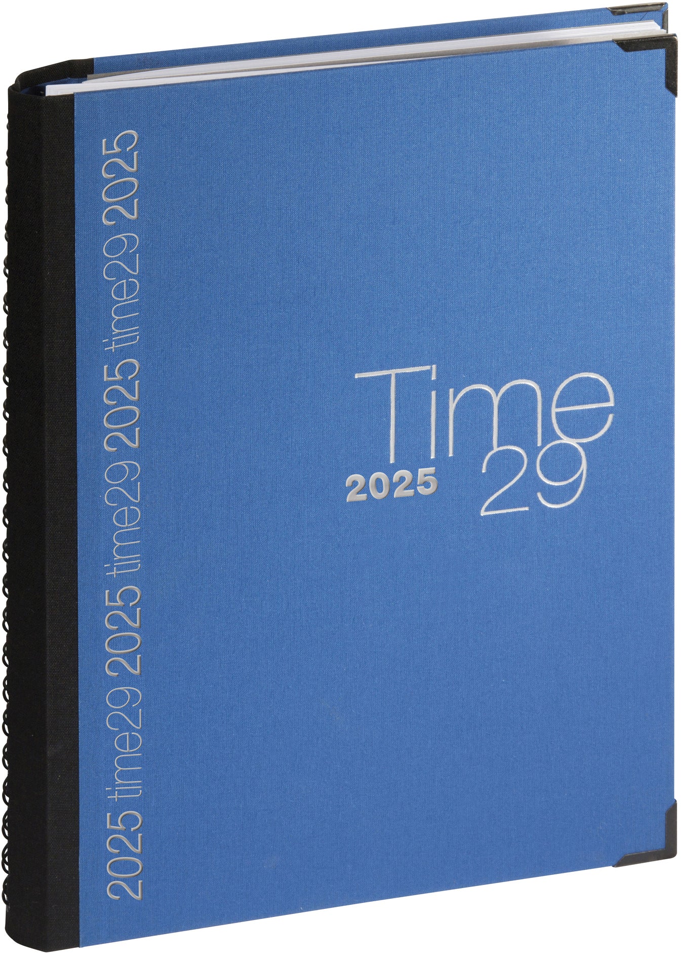 EXACOMPTA Tagesagenda Time 29W 2025 296122E 1T/1S blau Wire-O A4