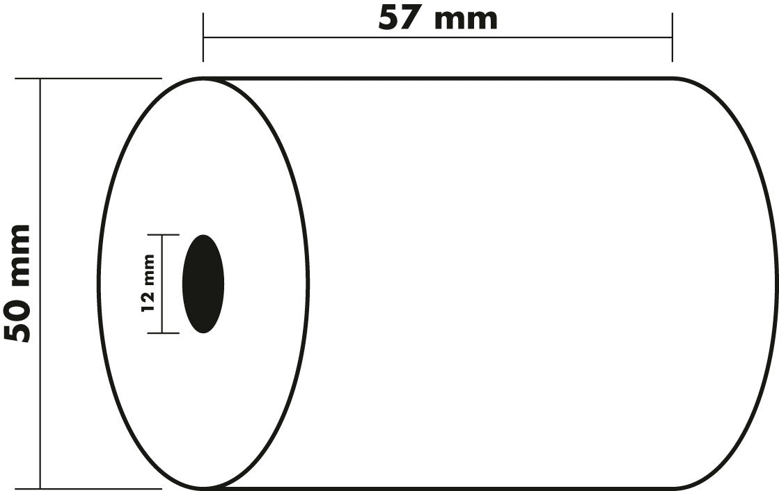 EXACOMPTA Rollen Offset Papier 10Stk. 40346E 57x50mmx20m für Kasse