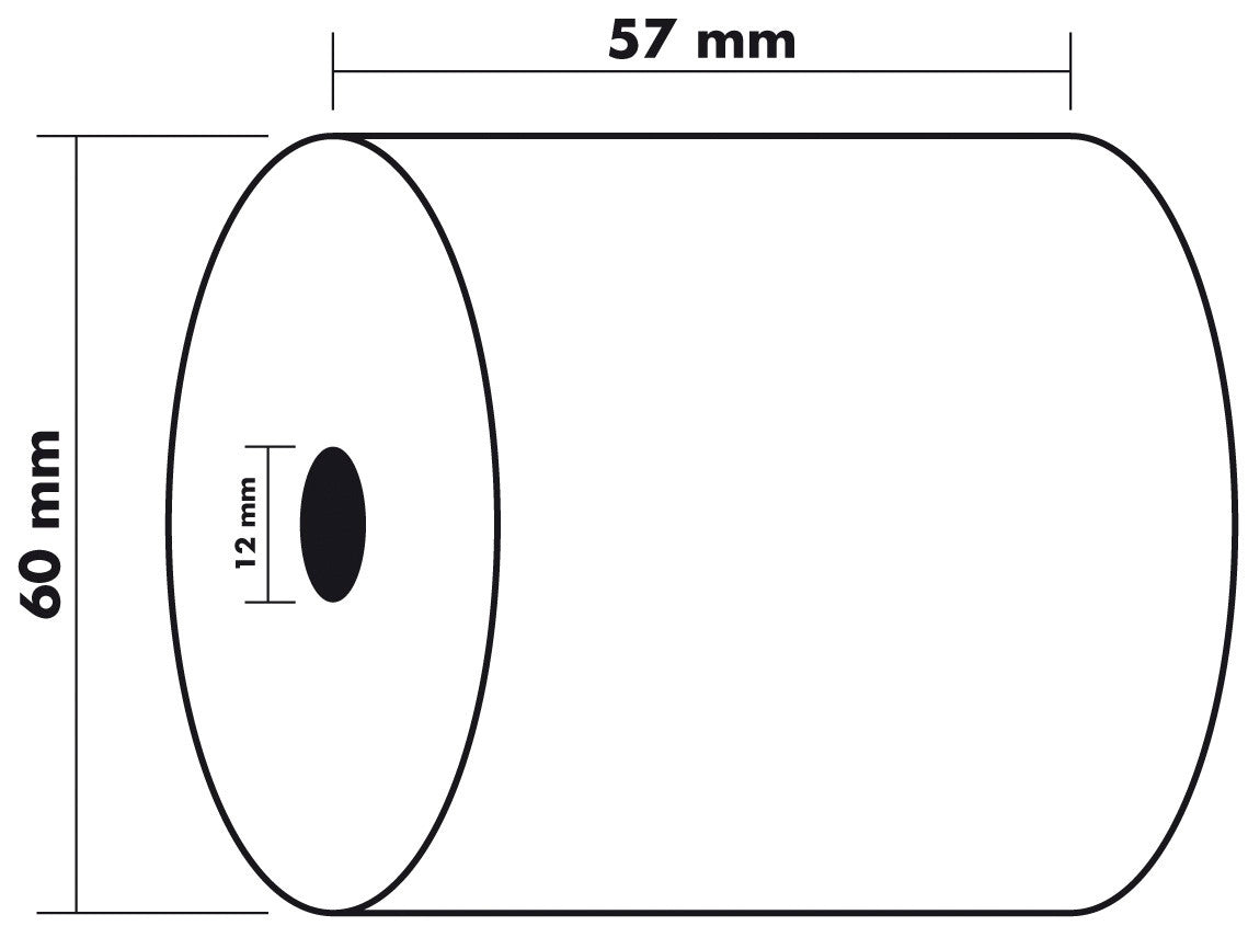 EXACOMPTA Rolle Thermopapier 10Stk. 43347E 57x60mmx44m für Kasse